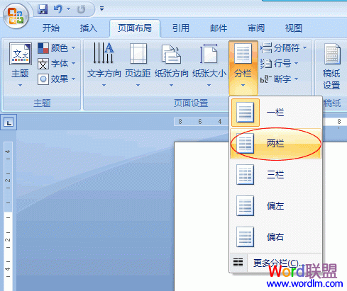 Word2007长篇文档分栏设置教程